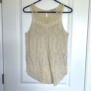 American Eagle Cotton & Nylon Blend Sleeveless Top